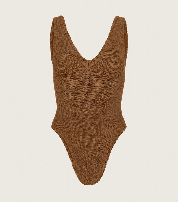 hunza g Sadie Swim Metallic Cocoa