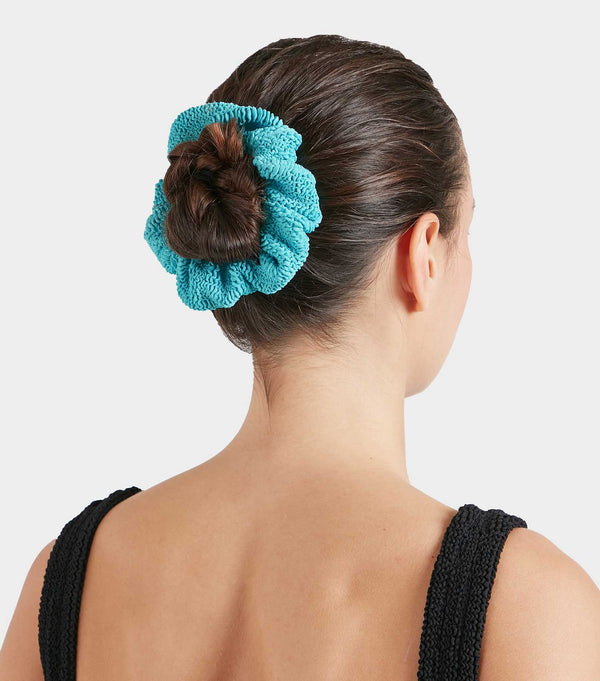 Hunza G Scrunchie Aqua