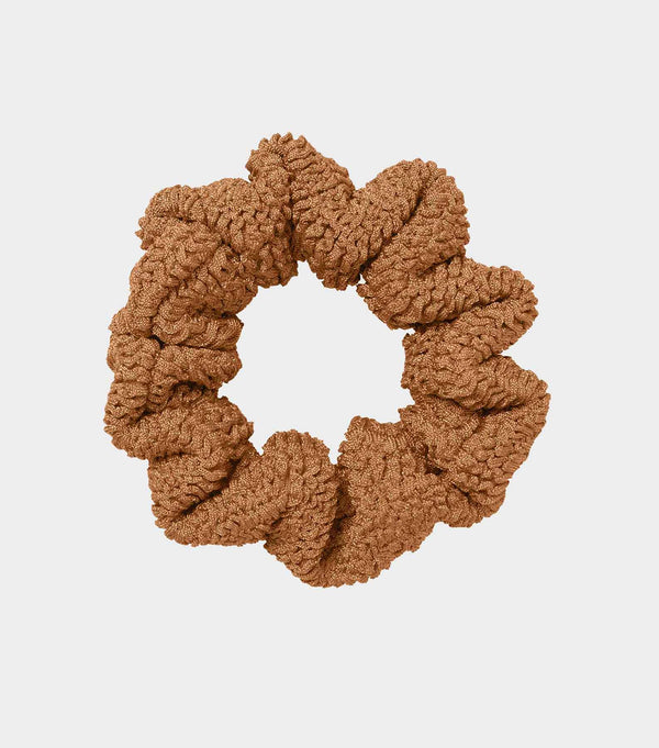 hunza g Scrunchie Metallic Cocoa
