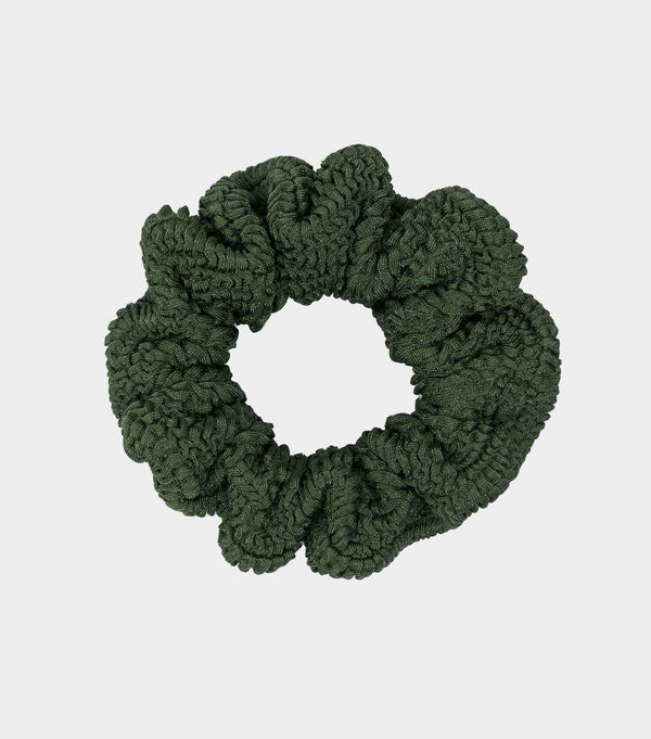 hunza g Scrunchie Metallic Khaki