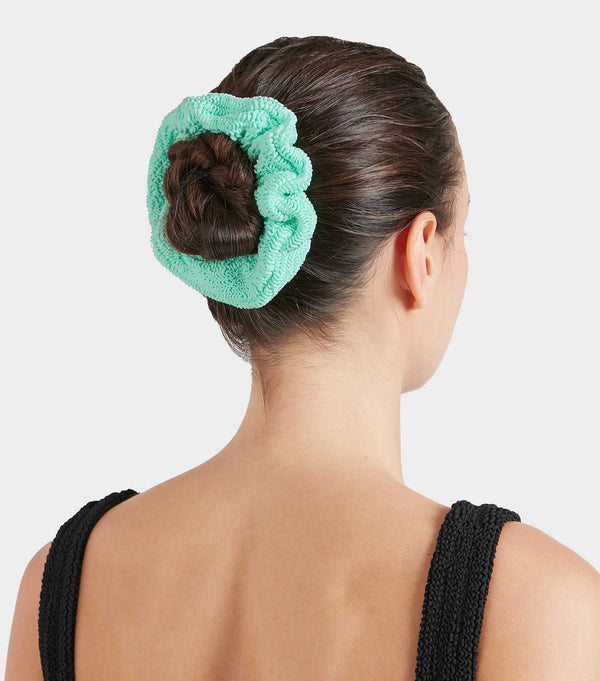 Hunza G Scrunchie Metallic Mint