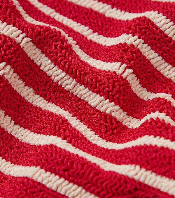Hunza G Scrunchie Red/White Stripe