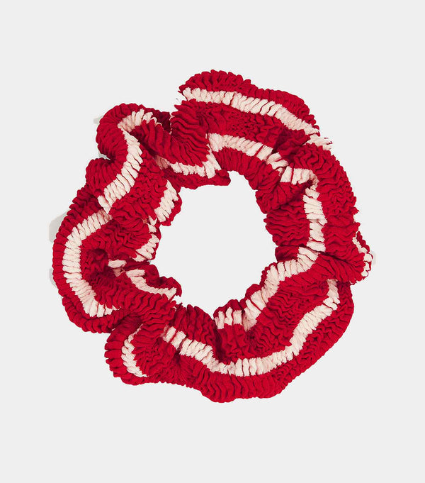 hunza g Scrunchie Red/White Stripe