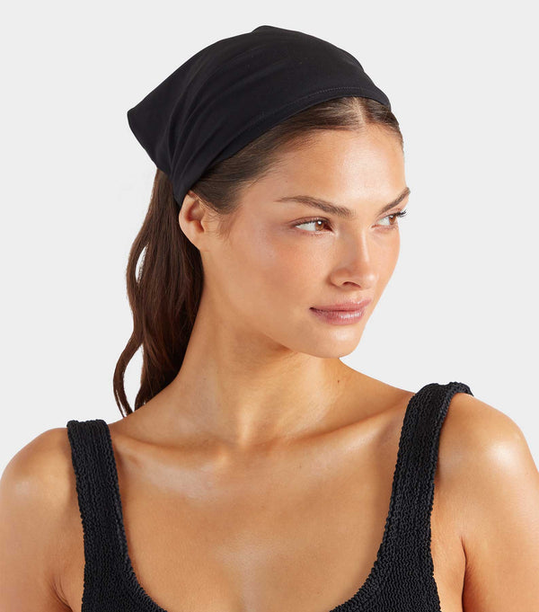 hunza g Sofia UV Protective Headscarf Black