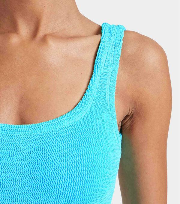 Hunza G Square Neck Swim Aqua