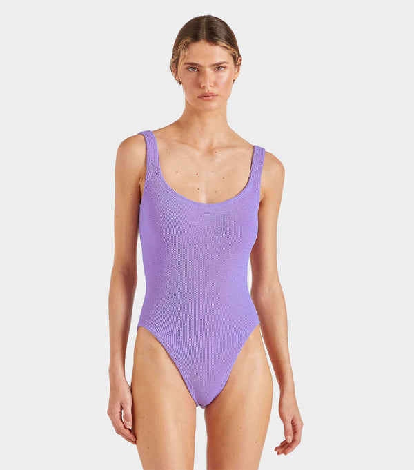 Hunza G Square Neck Swim Lilac