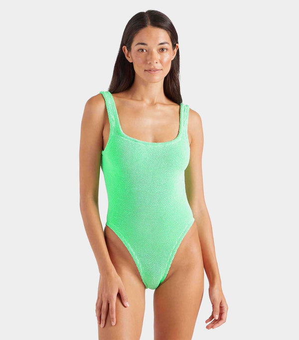 Hunza G Square Neck Swim Lime