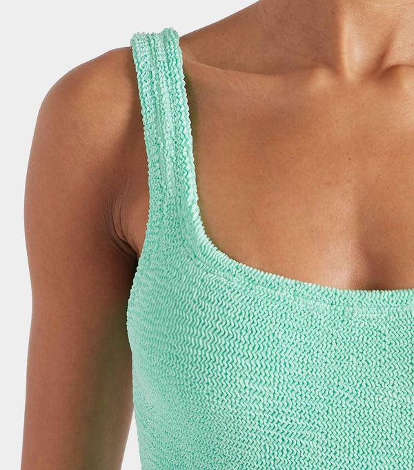 Hunza G Square Neck Swim Metallic Mint