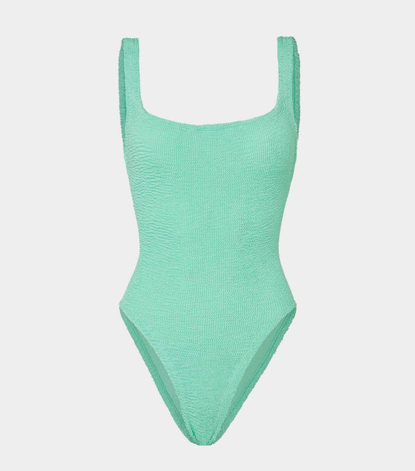 hunza g Square Neck Swim Metallic Mint