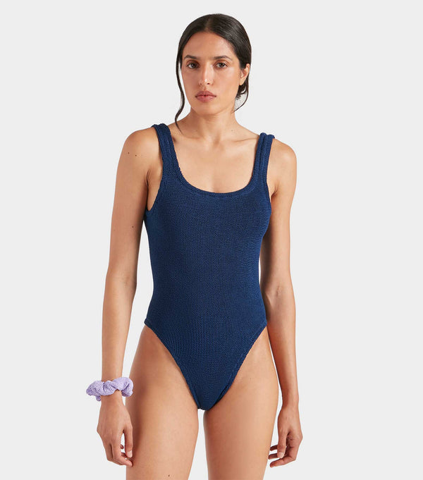 Hunza G Square Neck Swim Navy