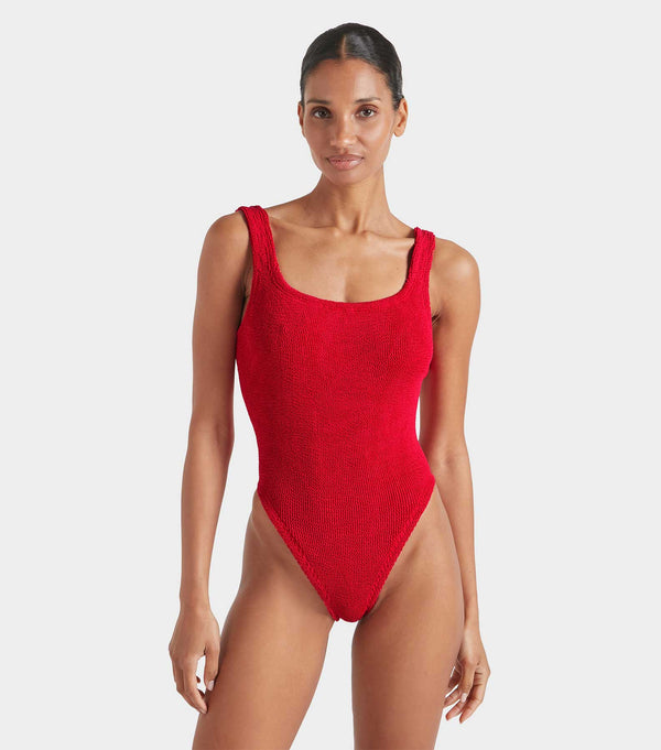 Hunza G Square Neck Swim Red