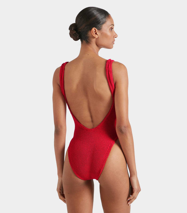 Hunza G Square Neck Swim Red