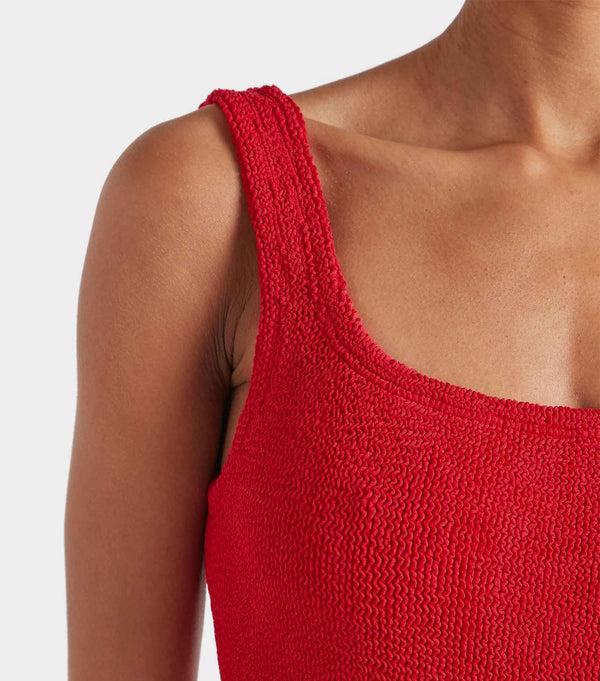 Hunza G Square Neck Swim Red