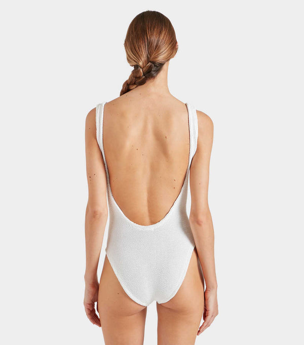 Hunza G Square Neck Swim White