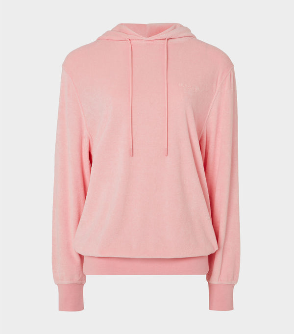 hunza g Terry Towelling Hoodie Pink