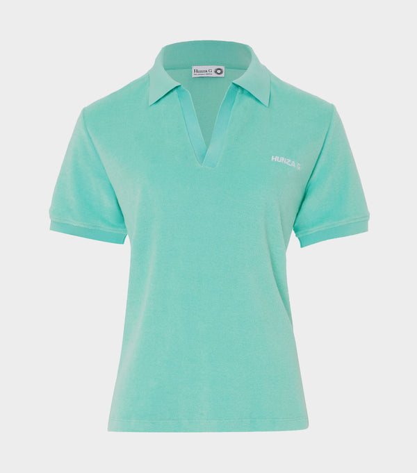 hunza g Terry Towelling Polo Mint