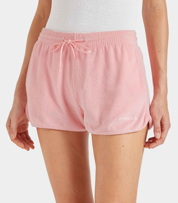 Hunza G Terry Towelling Short Pink