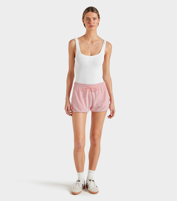 Hunza G Terry Towelling Short Pink