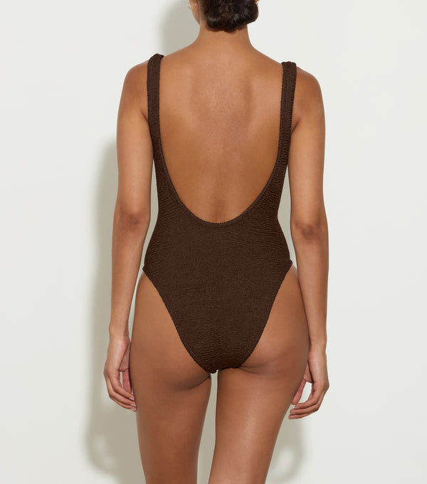 Hunza G Tonya Swim Metallic Chocolate