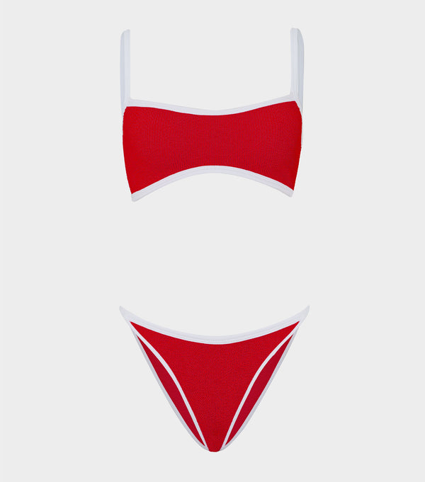 hunza g Tyler Bikini Red/White