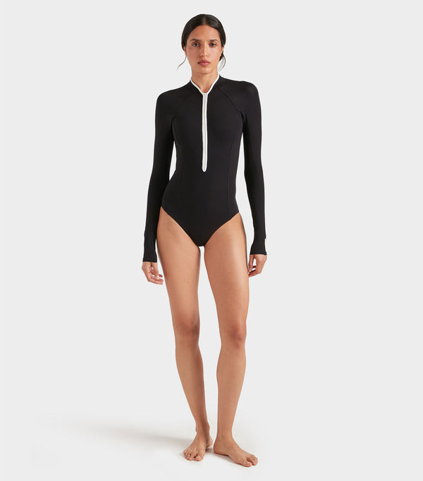 Hunza G Tyra UPF 50+ Swim Black/White