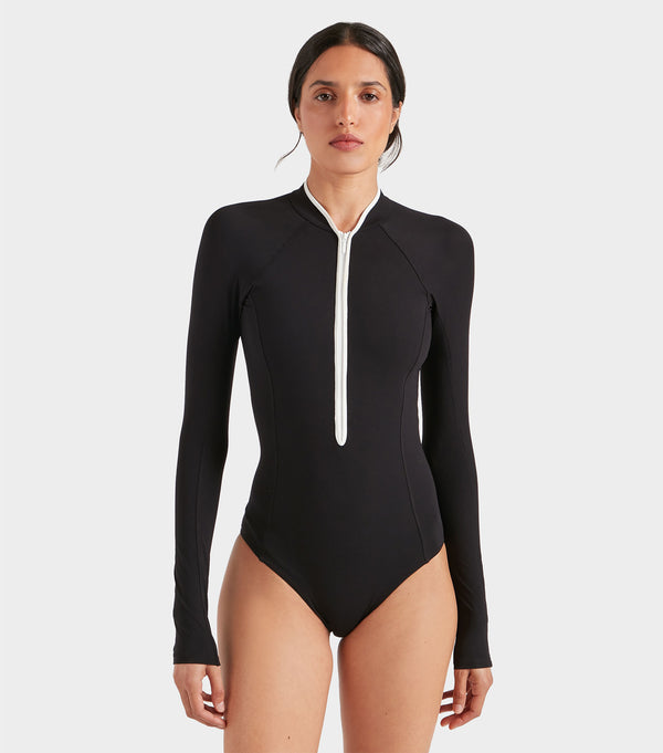 Hunza G Tyra UPF 50+ Swim Black/White