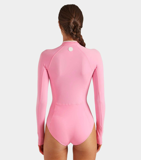 Hunza G Tyra UPF 50+ Swim Bubblegum/White