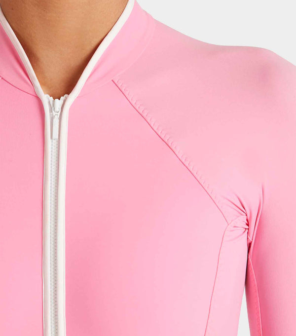 Hunza G Tyra UPF 50+ Swim Bubblegum/White