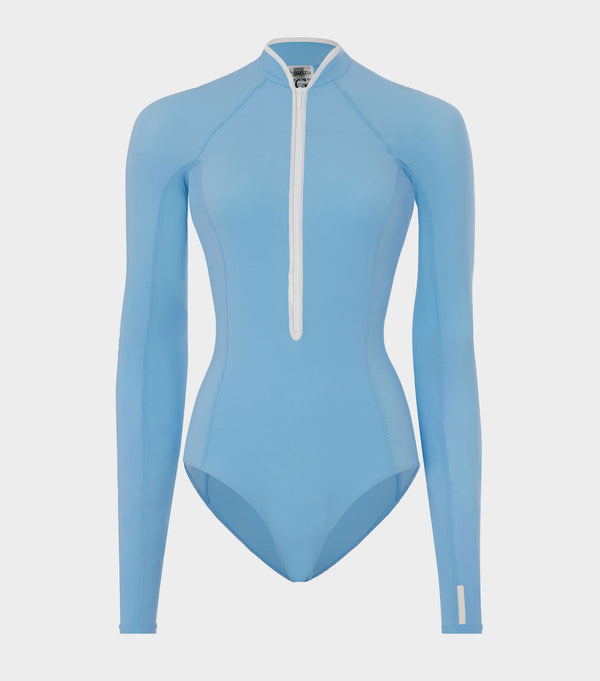 hunza g Tyra UPF 50+ Swim Cornflower/White