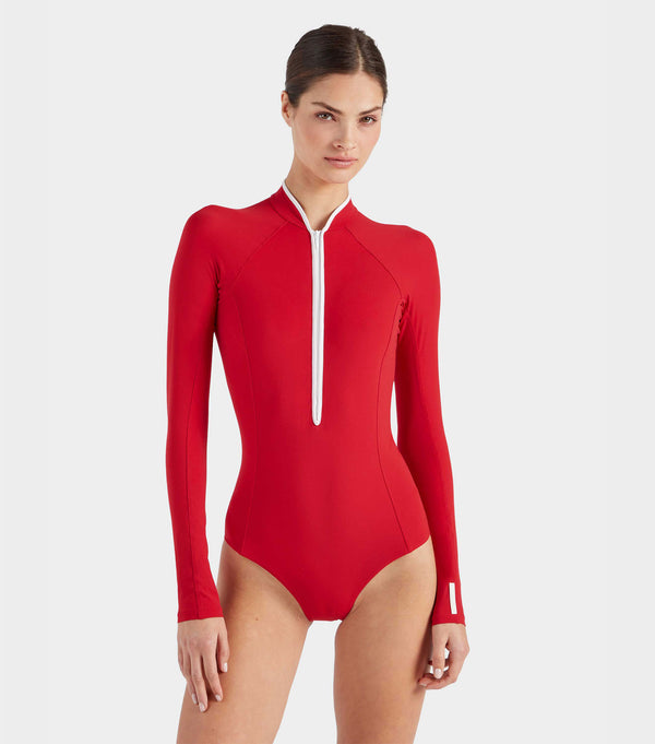 Hunza G Tyra UPF 50+ Swim Red/White