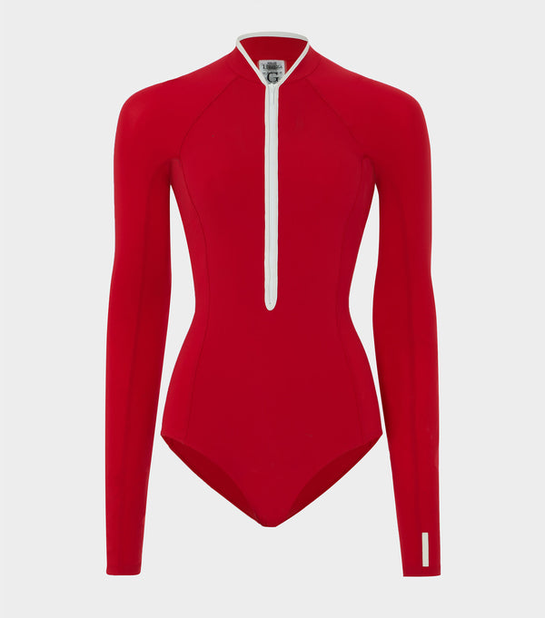 hunza g Tyra UPF 50+ Swim Red/White