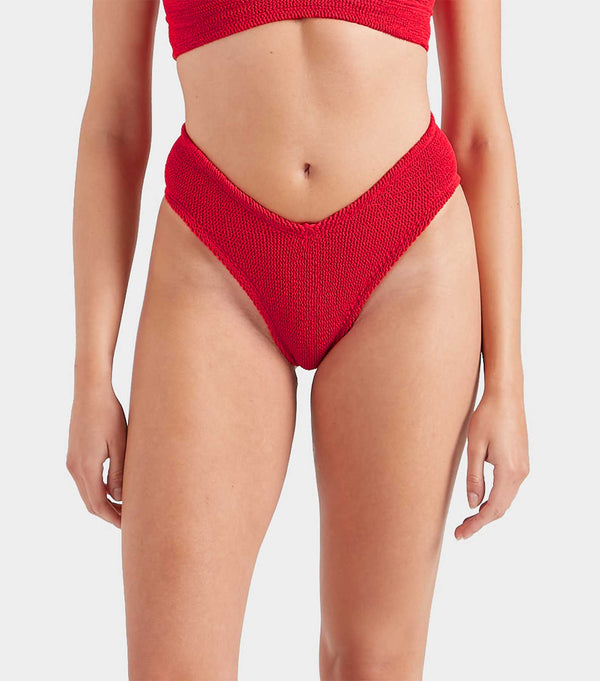 Hunza G V Waist Bikini Bottom Red