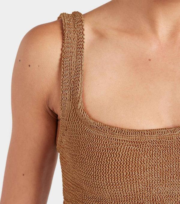 Hunza G Xandra Bikini Metallic Cocoa