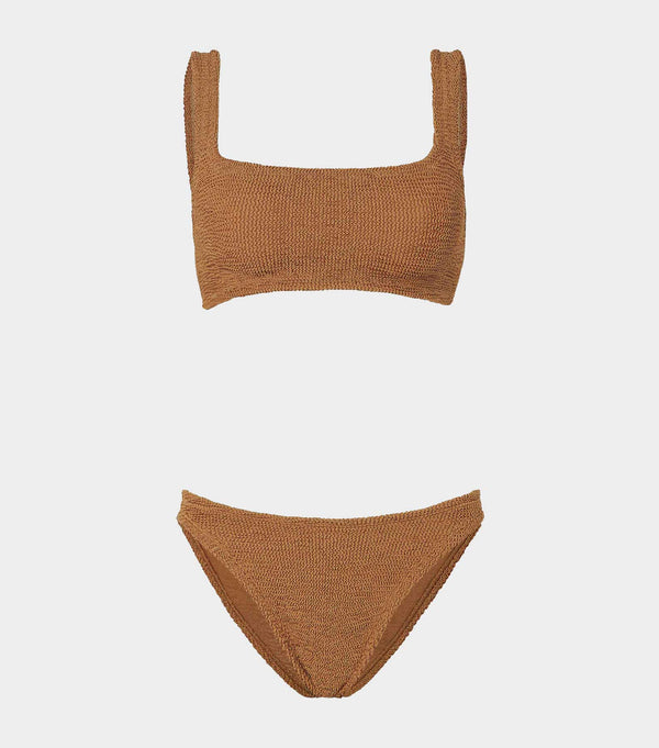 hunza g Xandra Bikini Metallic Cocoa