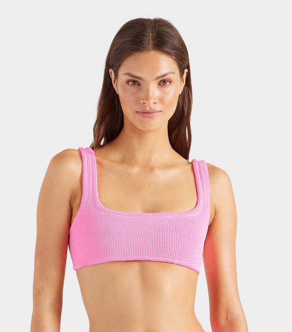 Hunza G Xandra Bikini Top Bubblegum
