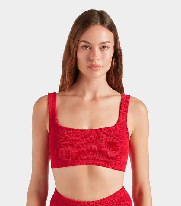 Hunza G Xandra Bikini Top Red