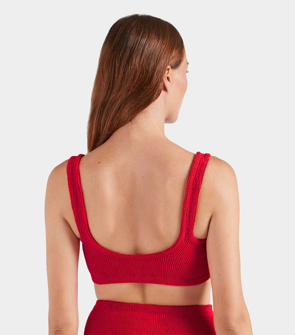 Hunza G Xandra Bikini Top Red