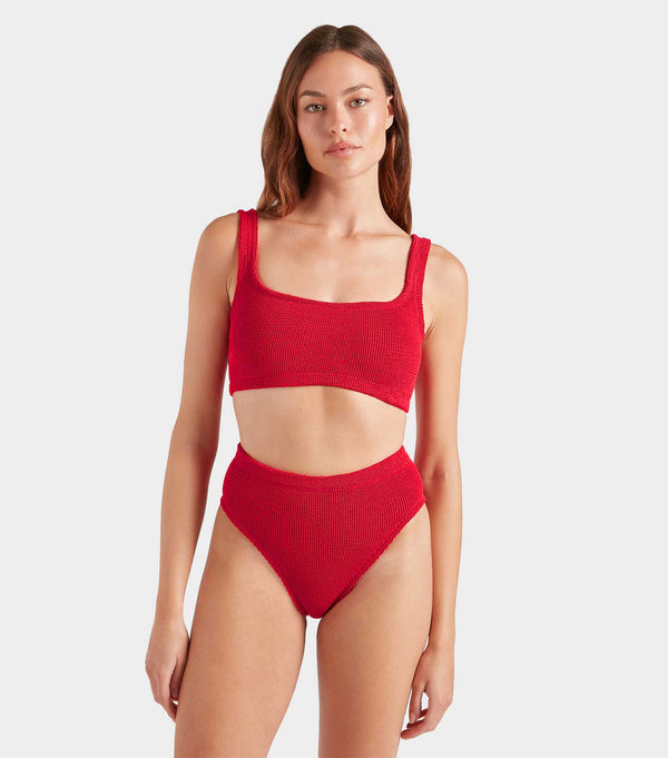 Hunza G Xandra Bikini Top Red