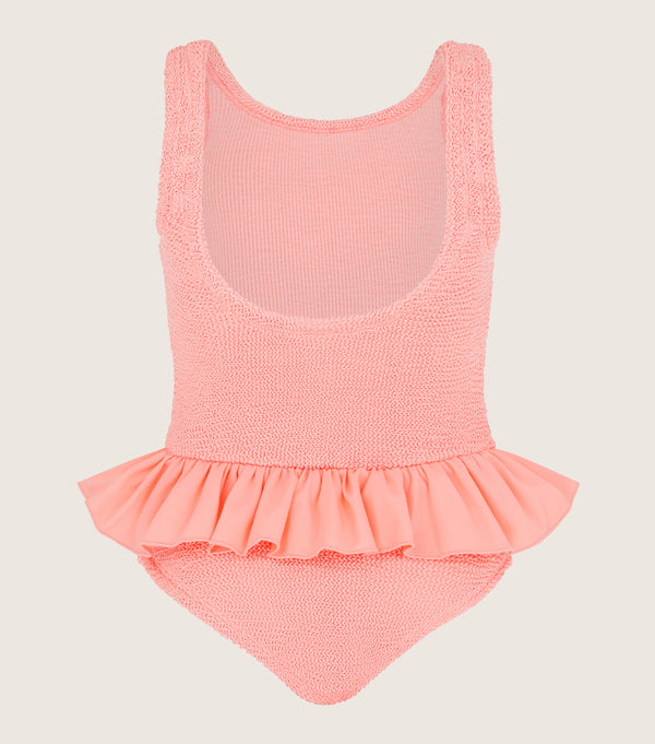 Hunza G Kids Denise Swim (Ages 7 To 12) Metallic Peach