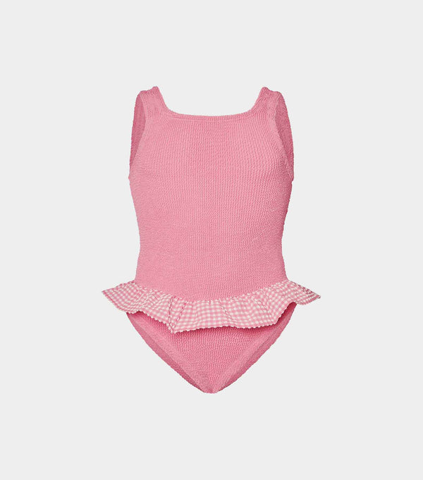 hunza g Kids Duo Denise Swim (Ages 3 to 6) Milkshake Gingham