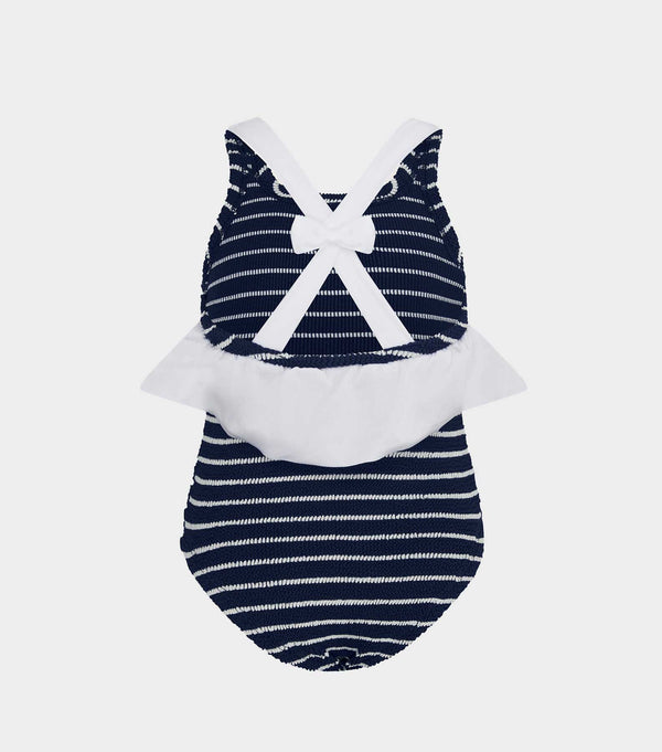 hunza g Kids Lara Swim (Ages 3 to 6) Navy/White Stripe