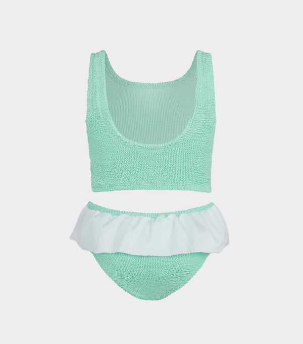 Hunza G Kids Olive Bikini (Ages 3 To 6) Metallic Mint