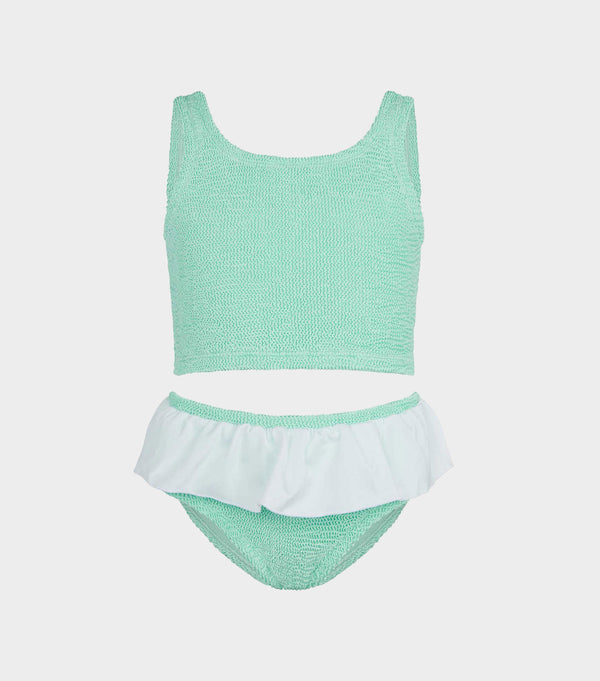 hunza g Kids Olive Bikini (Ages 3 to 6) Metallic Mint