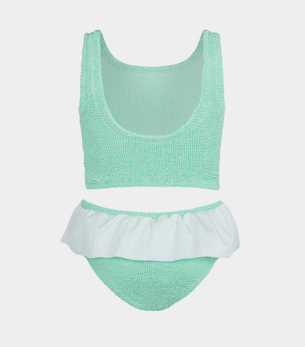 Hunza G Kids Olive Bikini (Ages 7 To 12) Metallic Mint