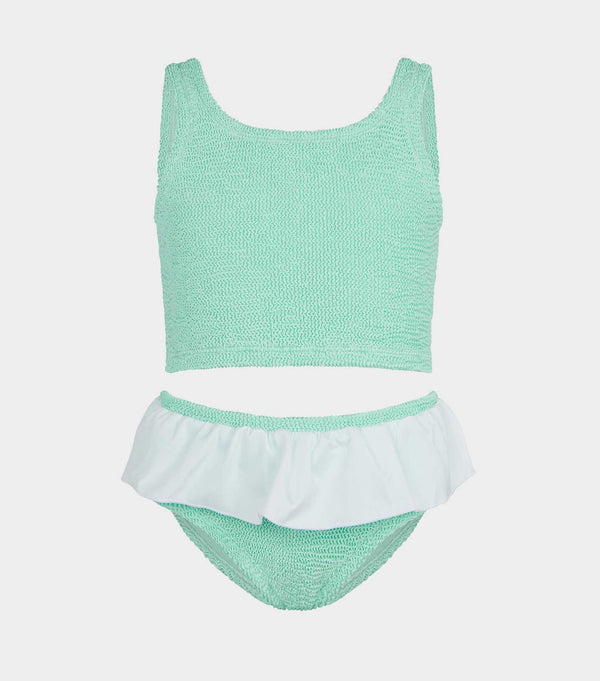 hunza g Kids Olive Bikini (Ages 7 to 12) Metallic Mint