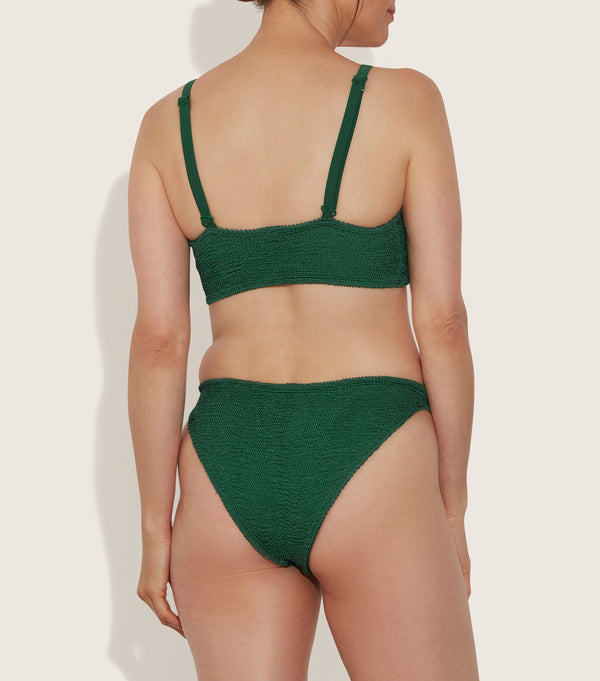 Hunza G Post Mastectomy Bikini Metallic Forest Green