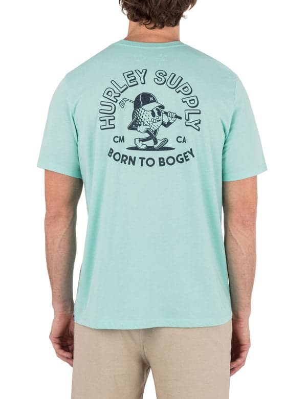 Hurley Born To Bogey Short Sleeve TROPICAL MIST HEATHER