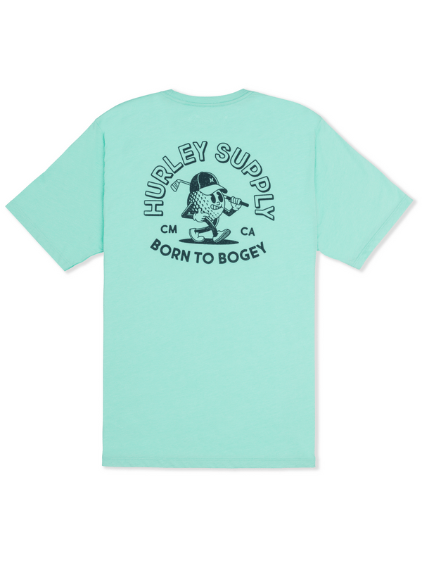 Hurley Born To Bogey Short Sleeve TROPICAL MIST HEATHER