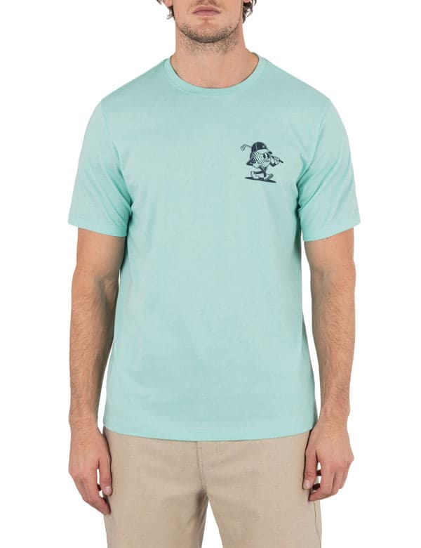 hurley Born to Bogey Short Sleeve TROPICAL MIST HEATHER
