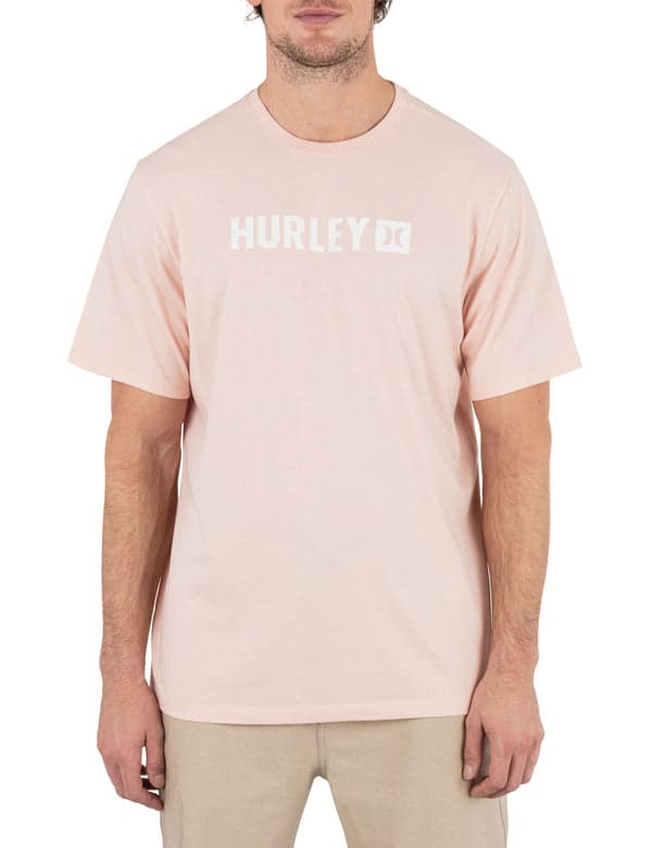 hurley Everyday Box Short Sleeve CANDY PINK HEATHER